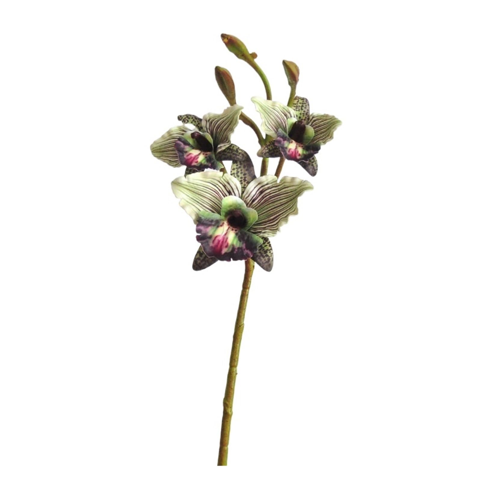 Casetlong 4Pcs Artificial Flowers For Home Living Room Decoration Ornament Fake Party Wedding Bouquet(Purple green)