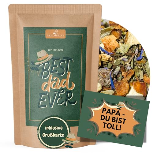 "Bester Papa" - Best Dad Ever Tee Geschenk für den besten Vater Vatertag Teegeschenk Herzensmensch Fathers Day Tea Gift Set für Papa - Papi Geschenk