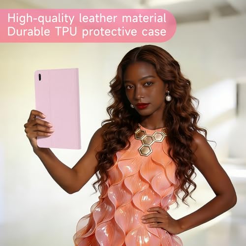 Image of WUIUHOU 7 inch Android 14 Tablet, Tablet' with Case, 8GB RAM (3GB+5GB Extended) & 32GB ROM, 3000mAh Battery, Dual Camera, 2.4G /5G WiFi 6 tab - Portable Mini Tablet for Work, Study (Pink)