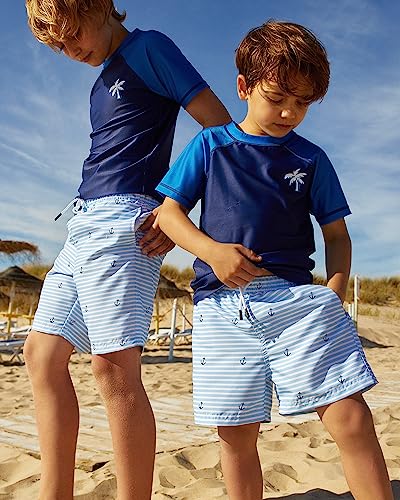Image of maamgic Boys Swim Trunks with Compression Liner Toddler Stretch Swim Shorts