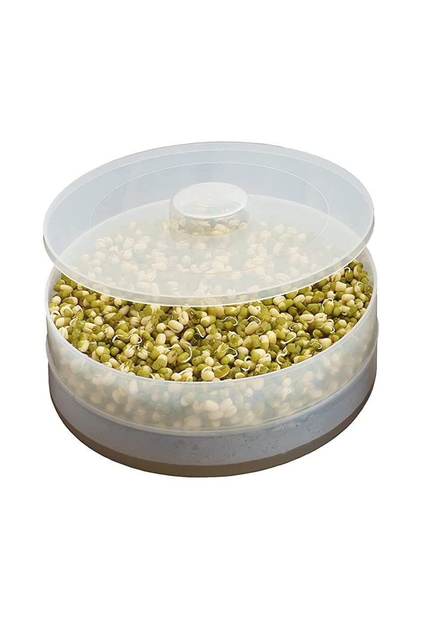 Sprout Maker 2 | 3 | 4 Layer Stackable Sprouting Tray BPA Free Food Grade Plastic Kitchen Seed Germination Container for Growing Fresh Healthy Sprouts at Home (2 Layer)-image-47