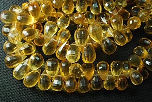 Citrine briolettes de qualité supérieure taillées en escalier