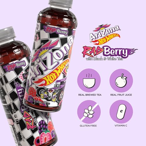 Image of AriZona x Hot Wheels Rad Berry Black and White Tea - 16 fl oz (12 Pack)