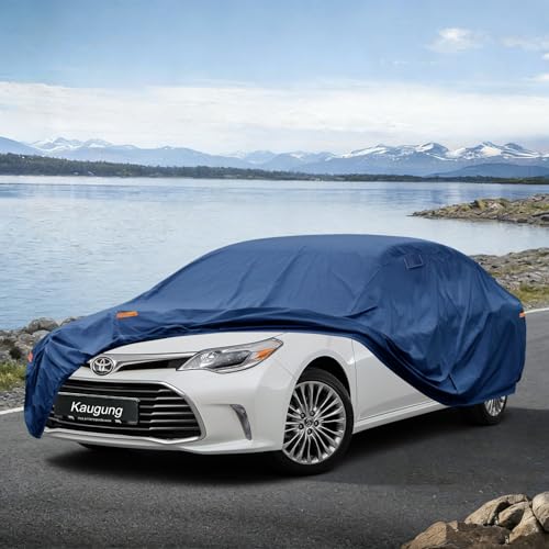 Image of Kaugung Custom Fit Car Cover for Toyota Avalon (1994-2025), Heavy Duty Waterproof All Weather Outdoor Protection, Breathable Full Exterior Cover with Vent, Rain Sun Snow UV Proof