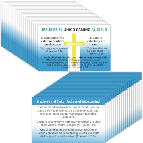 Fankya 240pcs Spanish Gospel Tracts Religious Christian Romans Roads Salvation