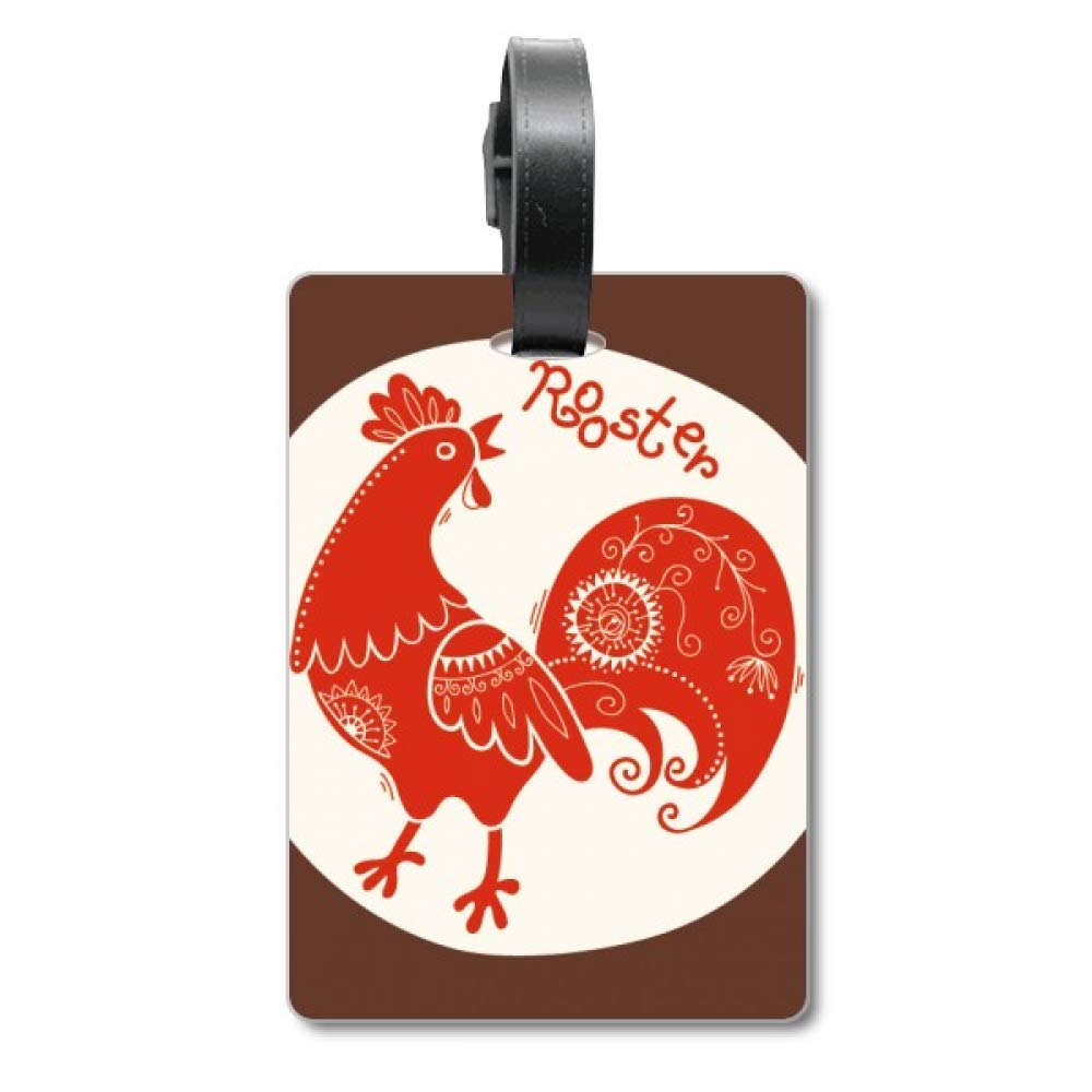 Étiquette d'identification valise Coq cadeau original - 5