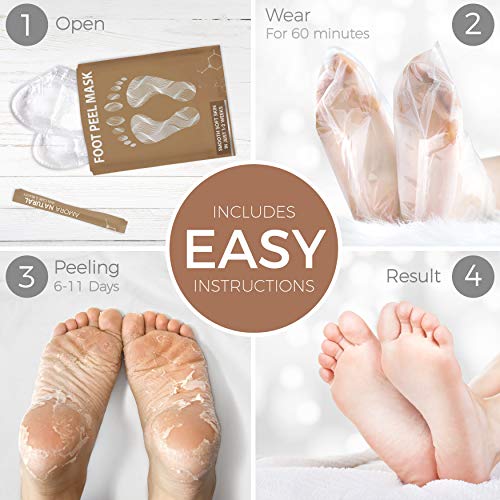 DERMORA Foot Peel Mask - 2 Pack of Regular Size Skin Exfoliating Foot Masks for Dry, Cracked Feet, Callus, Dead Skin… - Image 6