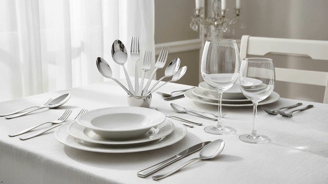 Amazon.com: Dinner Spoons Set of 12, E-far 7.9 Inch Stainless