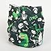 2 to 7 Years Old Junior Big Cloth Diaper Pocket Reusable Washable Baby Toddler (Green Dinosaurs)