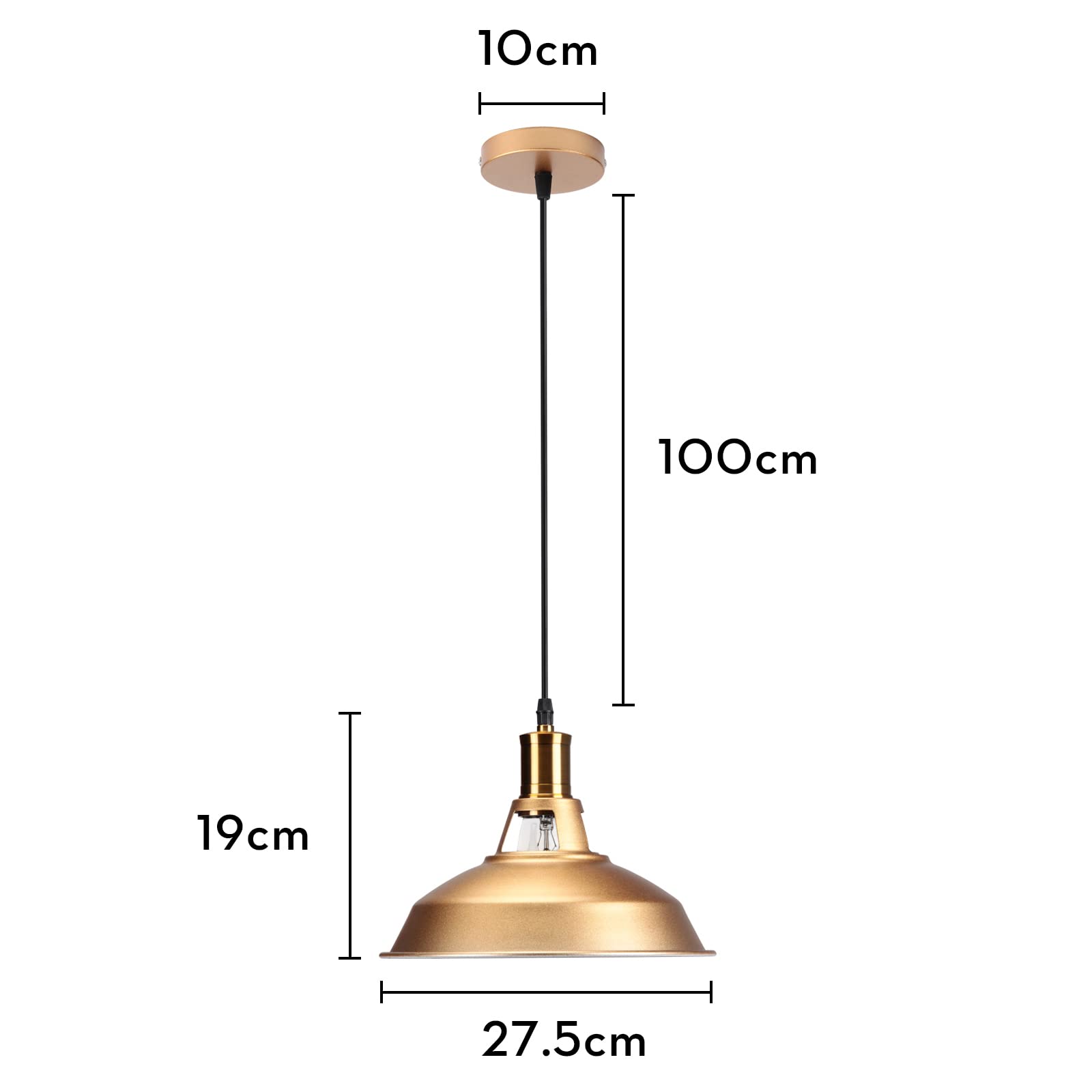 2 Stuks Hanglamp Industriële E27 Kroonluchter Vintage Slaapkamer Plafondlamp Van Metaal Zwart