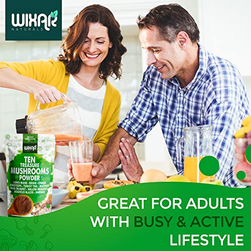 Wixar Naturals Wixar Mushroom Powder - Ten Treasure Mushrooms Extract Supplement Blend For Coffee & Smoothies thumb #5