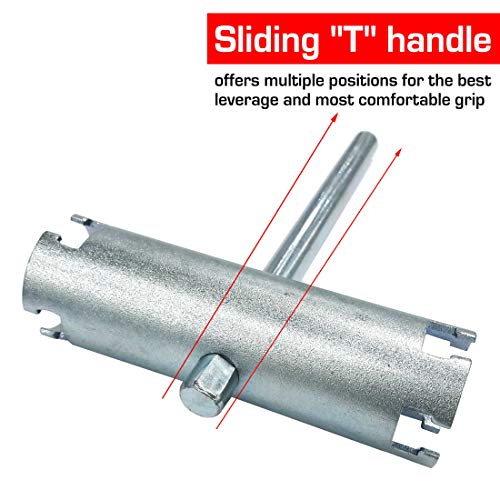 HAUTMEC Basket Strainer Wrench, Double Working End, Universal Sink Basket Strainer Wrench PL0029