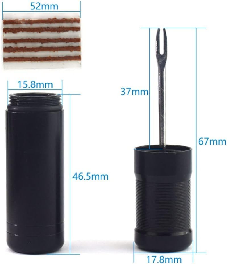 Tubeless Bike Tire Repair Kit, Bike Tire Puncture Kit, Tubeless Bike Tyre Puncture Repair Plugger Kit - Image 3