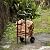 Indoor and Outdoor Patio Steel Firewood Log Carrier, Wood Rack Storage Stacking Holder, Black