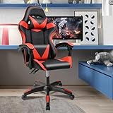 Silla Gaming Ergonómica Reclinable con Cojín Lumbar y Cervical | Altura Ajustable, Ordenador
