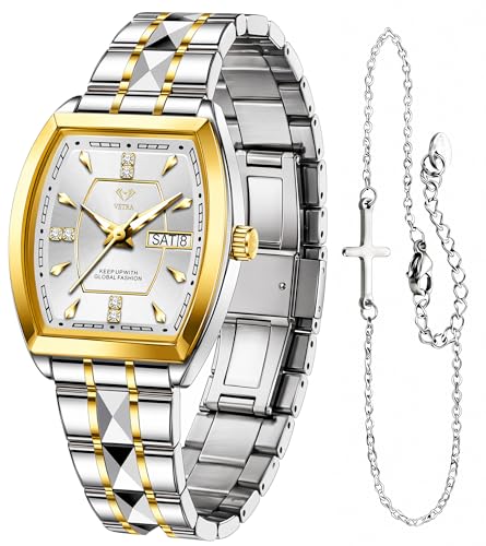 Montre femme tonneau Verta petit cadran blanc, l'idée cadeau idéale et raffinée