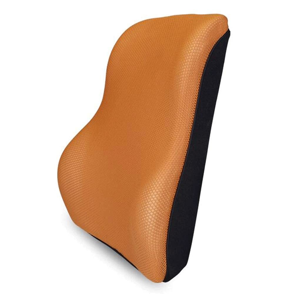 Cuscino lombare-Premium Supporto for supporto lombare - Schienale completo - Sedia da ufficio Supporto lombare for auto nera - Schiuma ortopedica in memory foam - Supporto lombare(Orange)