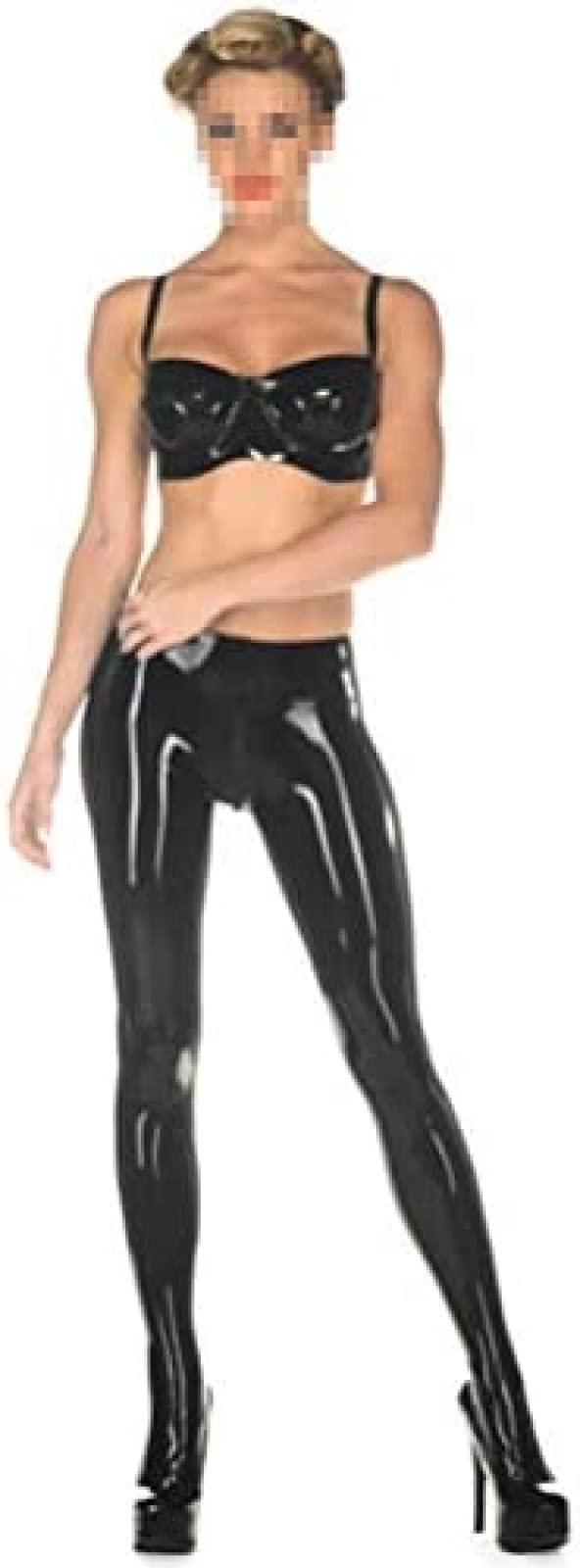 Latex Gummi Rubber Crotch Pantaloni Con Cerniera Rossa Pantaloni 0,4 Mm,X-Piccolo