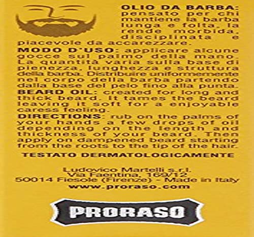 Proraso Beard Oil, Wood & Spice, 30 ml, Bartöl mit Zedernholz & Zitrus-Duft, Bart Weichmacher pflegt Haut & Haar und schützt das Barthaar, Made in Italy - Image 7