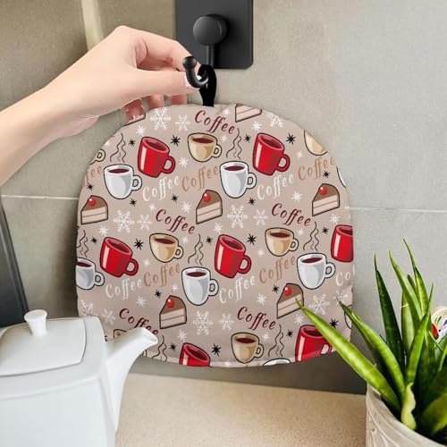 Image of Coffee Teapot Cover Tea Cozy for Teapot Insulated Kitchen Accessory Tea Pot Cozy for Keeping Warm Brown Home Decor