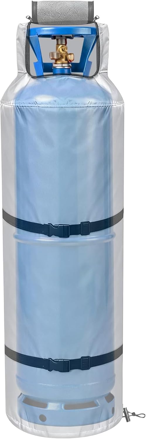 断熱プロパンタンクカバー | 45kg ガスタンク 断熱 ストレージ | 厚手プロパンタンクカバー | 冬のアウトドアキャンピング産