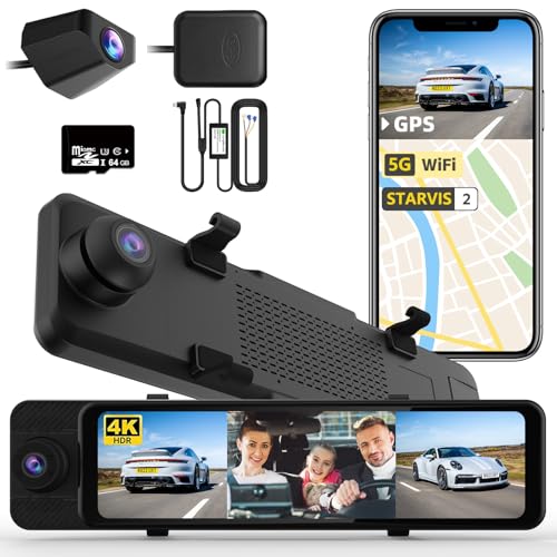 Radio Displays Message: Sirius XM Connection Unavailable - Please Call OnStar Agent - 2021 Buick Cadillac Chevrolet GMC 4 3 Channel Rear View Mirror Camera, 4K+1080P+1080P Front Inside and Rear