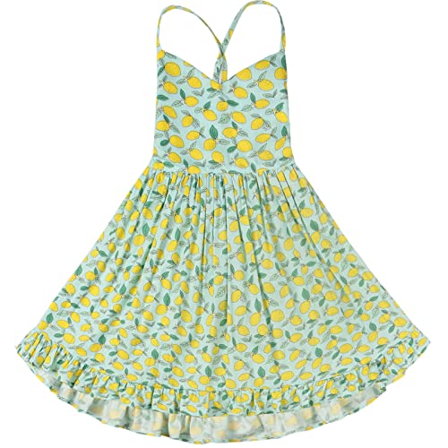 Vintage Floral Girls Dress Summer Casual Cotton Baby Dress