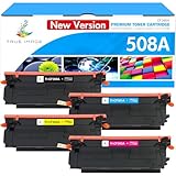 508A Toner Cartridges Set 4-Pack: 508A M553 Toner Compatible Replacement for HP 508A 508X CF360A CF361A CF362A CF363A for M553dn M577 M553X M553N Printer Ink New Version (Black Cyan Yellow Magenta)