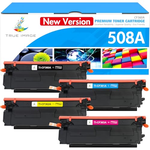 508A Toner Cartridges Set 4-Pack: M553 Toner Compatible Replacement for HP 508A 508X CF360A CF361A CF362A CF363A for M553dn M577 M553X M553N Printer Ink New Version (Black Cyan Yellow Magenta)