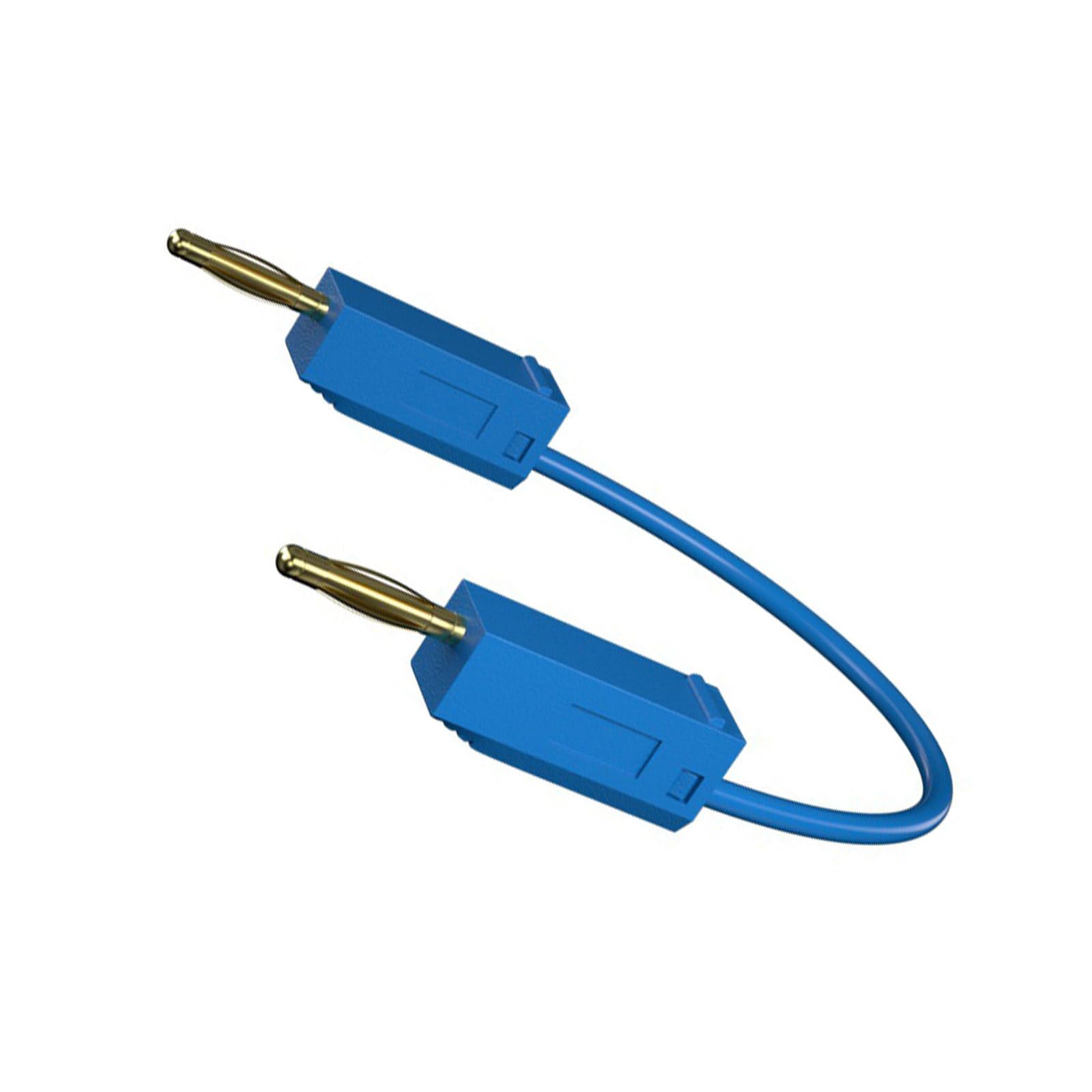 Avejjbaey Blue High Current 10Amp 600V Banana Test Probe Gold Plate Connector Layer Plug Design Professional Electric Banana Plug Lead