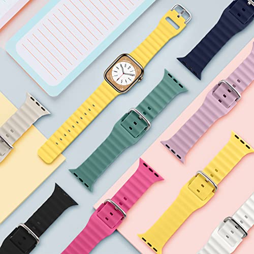 Bracelet Ocean Apple Watch 40mm en silicone souple haute résistance - 5