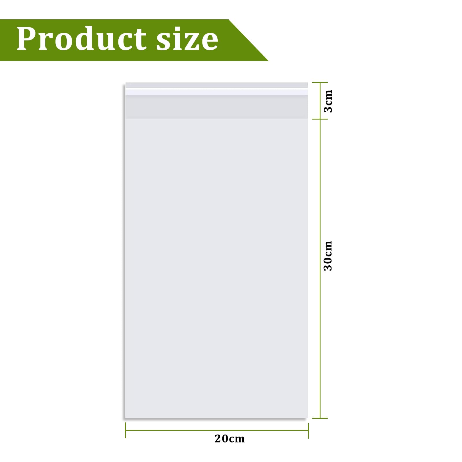 20 x 30cm Cellophane Bags, Big Clear Cellophane Bags, 100Pcs Cookie Bag Plastic Sweet Bag Packaging for Bakery Cookie - Image 2