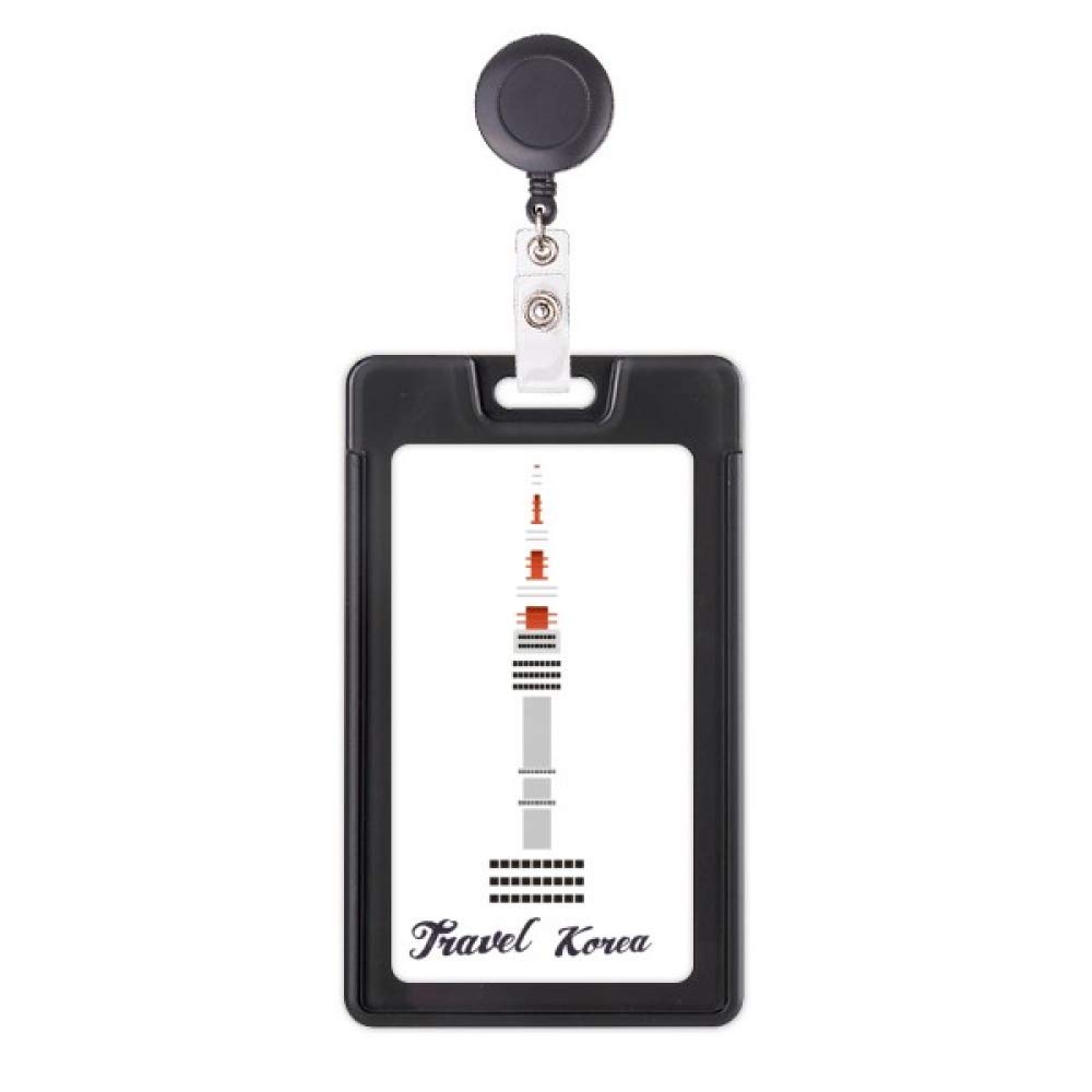 Porte-badge rétractable Tour de Séoul boîtier robuste en acier - 5