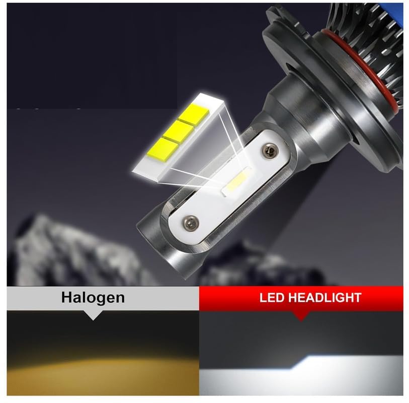 Image of H4 /9003 /HB2 LED Headlight Bulbs Universal LED Headlight Bulb only For H4 Fitting 120 WATT AC /DC Bulbs (White) Hi /Low Beam, 3 Pin Connector With Cooling Fan For All Car (3 SIDE 120 WATT)