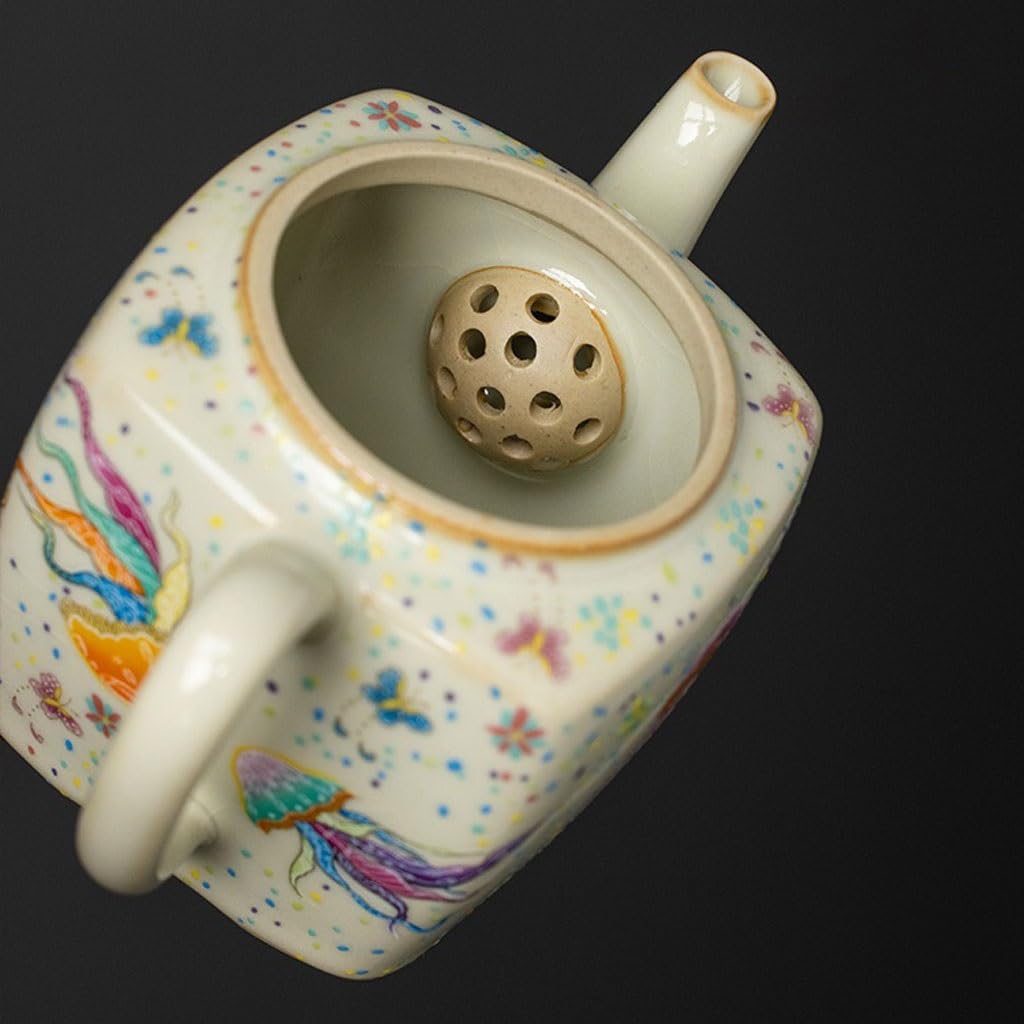 Czajnik do herbaty 175 ml do parzenia herbaty, ceramiczny zestaw do herbaty Kung Fu, pojedynczy dzbanek, chiński zaparzacz do herbaty, mleka, kawy, czajniczek biurowy