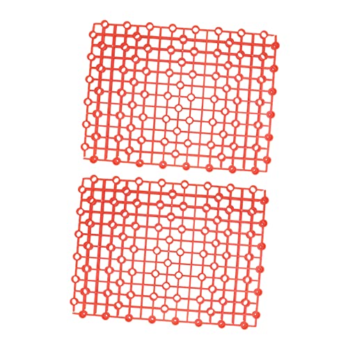 ROMISBABA 1 セット 水槽仕切り 卵箱水槽の仕切り ポンプ 水族館のボトムグリッド 水族館の仕切りパネル 分周器 フィン ネット ディフューザー 空気 頑丈なカップフック 塩ビ 赤