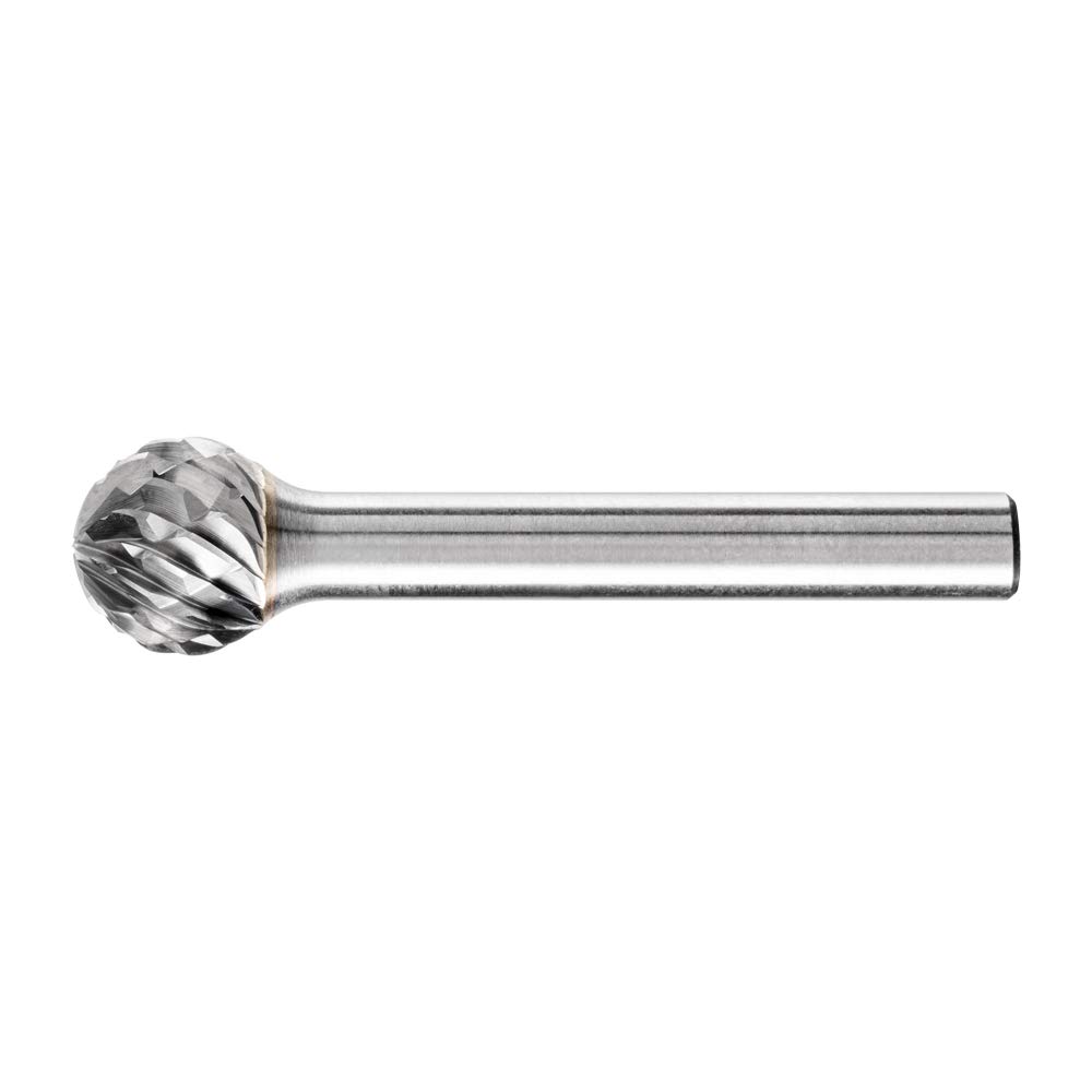 Fraise Boule Carbure Pferd KUD Diamètre 12 Mm - Denture Ronde Pour Acier, Inox, Métaux - Longueur Totale 51 Mm, Tige 6 Mm - 2