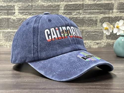 Image of California Bear Republic Baseball Cap for Men and Women, Adjustable Embroidered Dad Hat