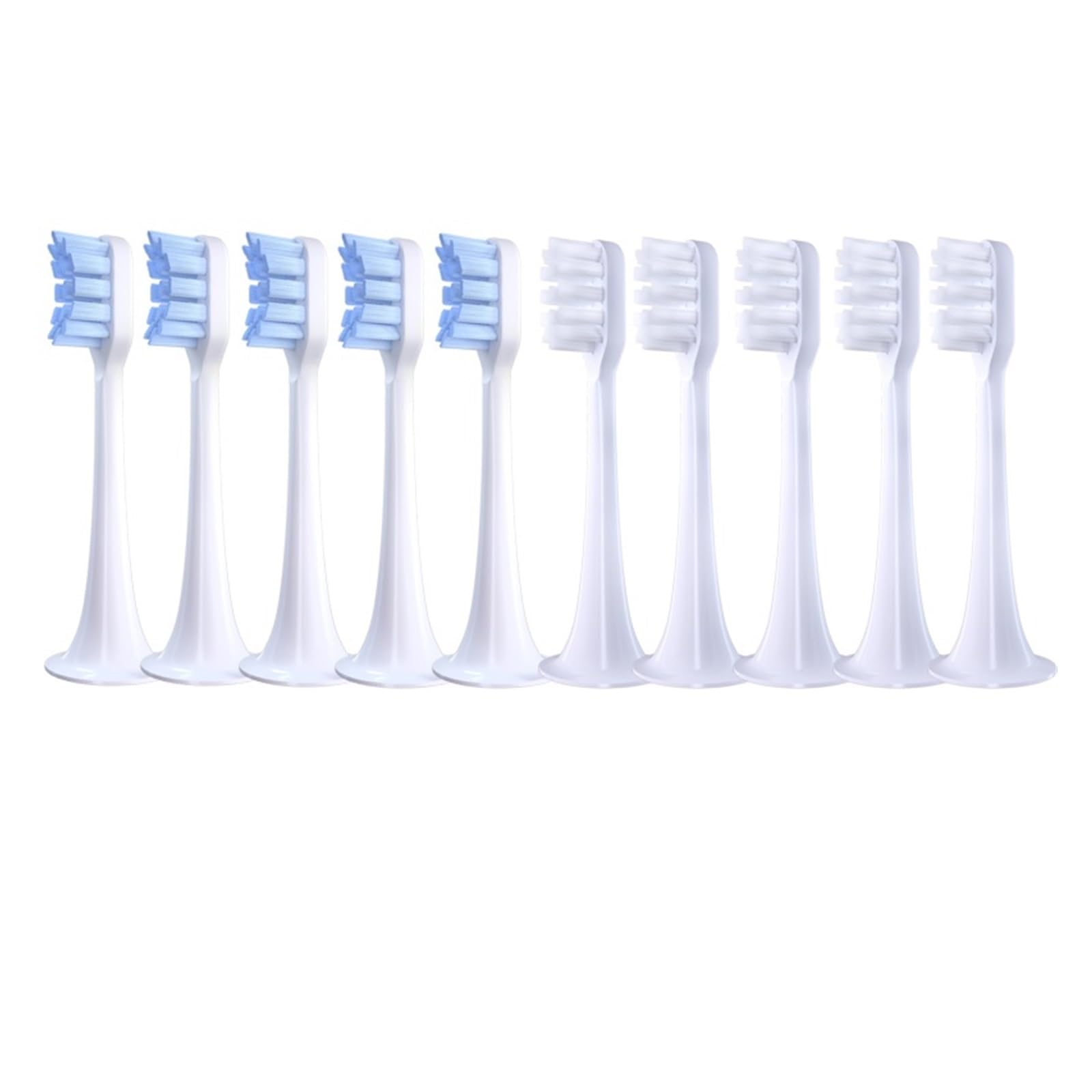 tianwandong 10 sztuk wymiennych końcówek do szczoteczki elektrycznej T300/500 Sonic Soft DuPont Bristle Wymienna końcówka do szczoteczki do zębów(5BlueL5White)