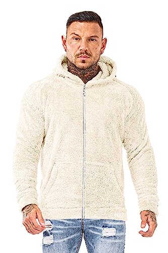 Image of GINGTTO Men's Fuzzy Sherpa Sweatshirt Fashion Pullover Fleece Hoodies