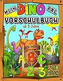 scout dino 90er  Mein XXL Dino Vorschulbuch ab 5 Jahre: Dinosaurier Vorschule Übungshefte für Jungen - Schwungübungen, Buchstaben und Zahlen lernen (Vorschulhefte)