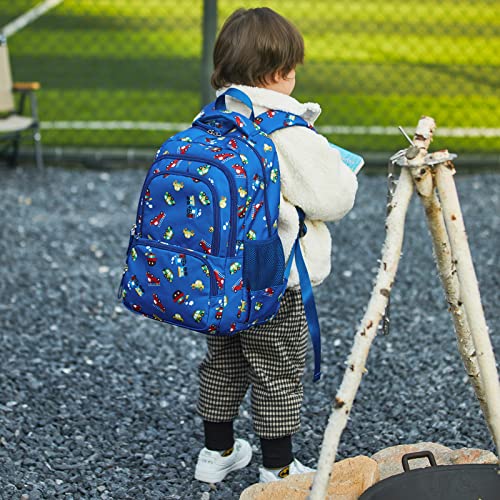 CLUCI Kids Backpack for Boys Bookbags Preschool Toddler Daycare School Bag Elementary Kindergarten Lightweight Waterproof Bluey Backpack Cars - Image 4