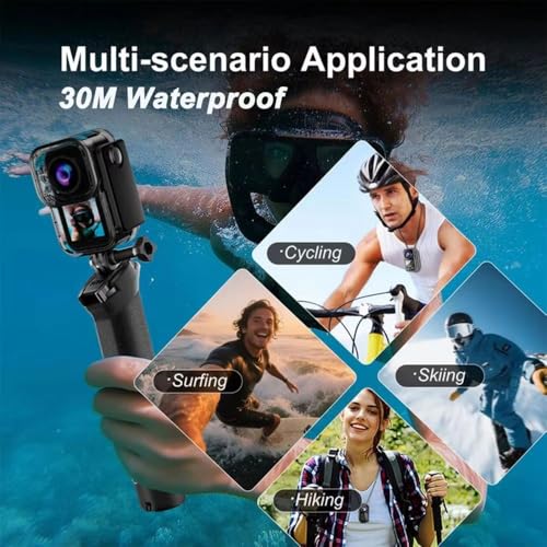 Cámara de acción 5K compacta para vlogs de viajes y videos en exteriores 4