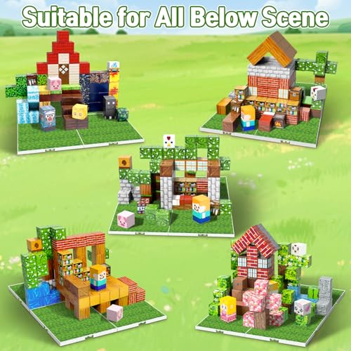 Image of Magnetic Blocks Baseplate for Minecraft Magnet Blocks 4PCS Glassland