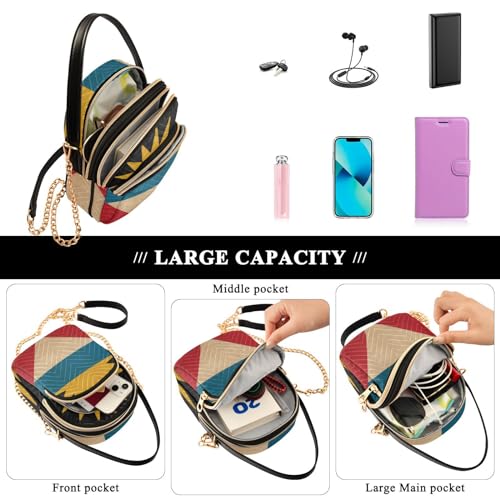 Image of Patriot Flag Cell Phone Purse Crossbody Handbag Durable Shoulder Bag Sturdy Travel Pouch