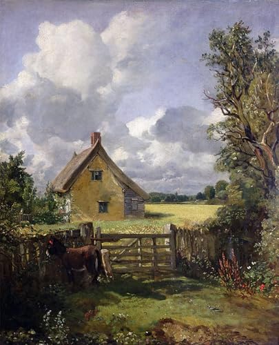 Affiche Constable Cottage dans un champ de maïs pour créer un décor bucolique au bureau