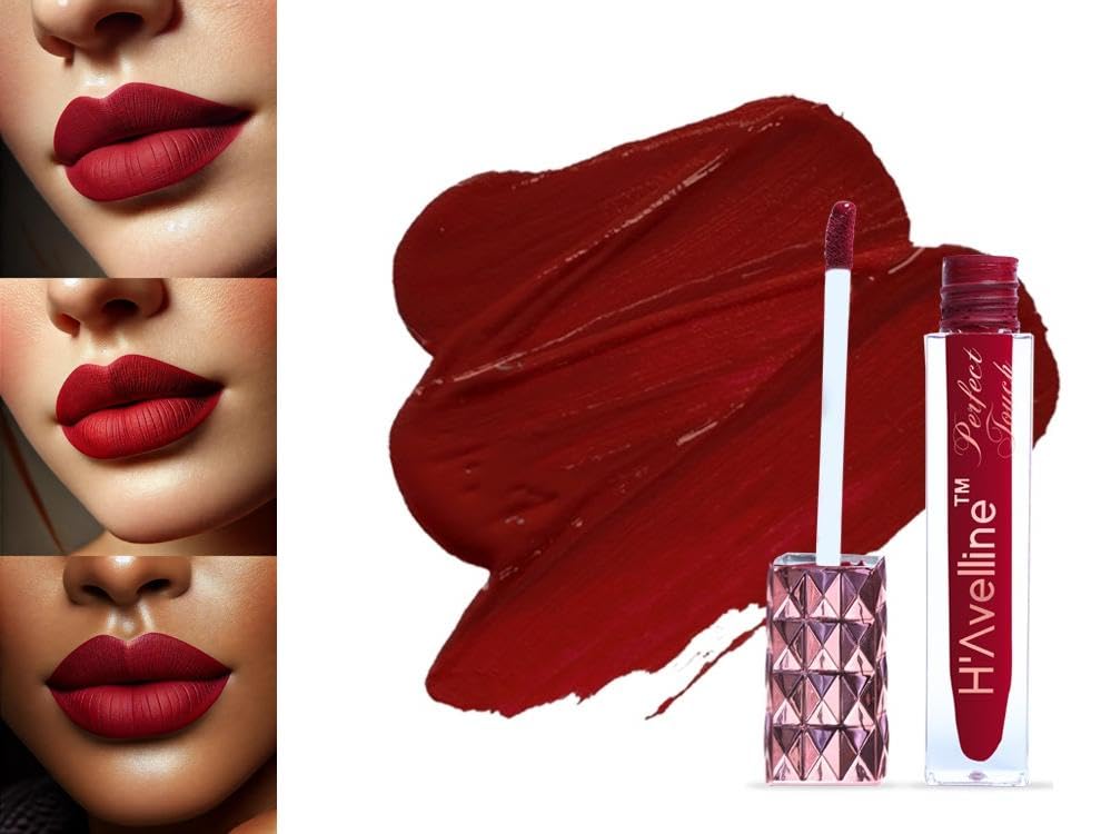 Image of H'Avelline Perfect Touch Velvet Matte Liquid Lipstick - Raspberry Rupture | Highly Pigmented | Lightweight Smooth Texture | Transfer Resistant | Long Lasting Hydrating Formula