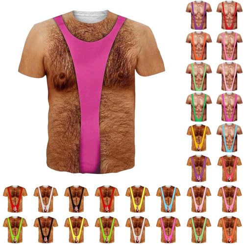 Image of Unisex 3D Printed Tops Tees Casual Short Sleeve T Shirts for Men Women S - 3XL, 16 Hot Pink, M