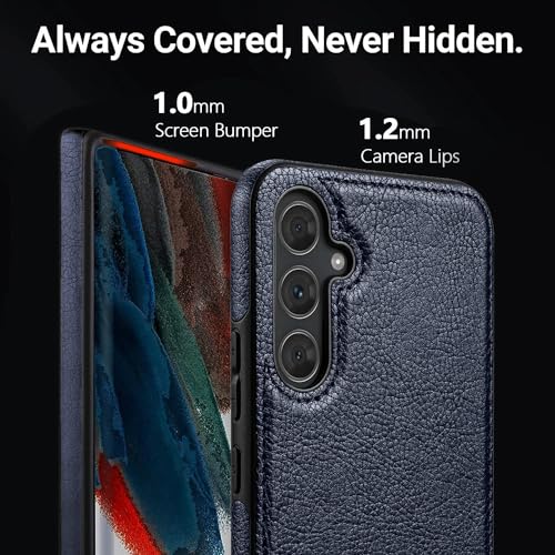 Image of MOBILOVE PU Leather Flexible Back Case Cover for | Samsung Galaxy S24 Plus 5G (Blue)