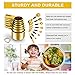 LIFETOWE Gold Measuring Cups and Spoons Set of 15, 18/8 Stainless Steel, Includes 7 Nesting Metal Measuring Cups,8 Magnetic Measuring Spoons set - Ideal Kitchen Gadgets for Cooking and Baking Needs
